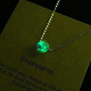 BUY 3/$15 NWT- Glow In The Dark Round Ball Decor Necklace
